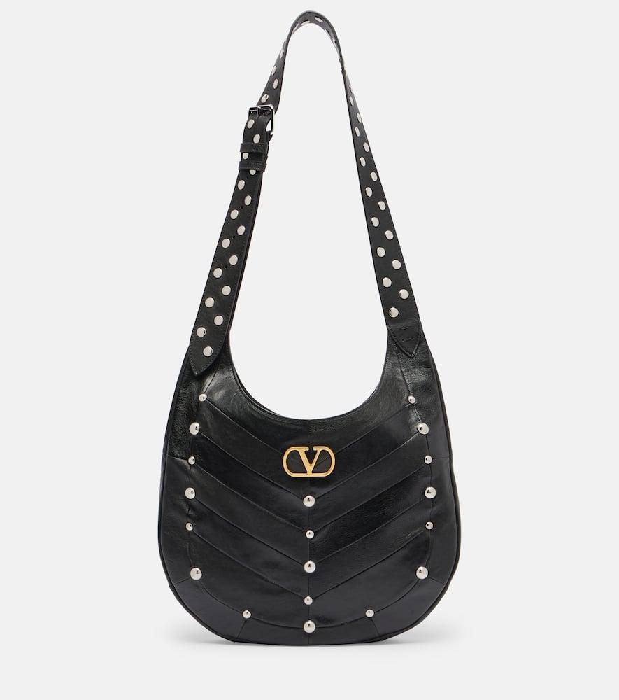 valentino garavani hoboho large studded leather shoulder bag