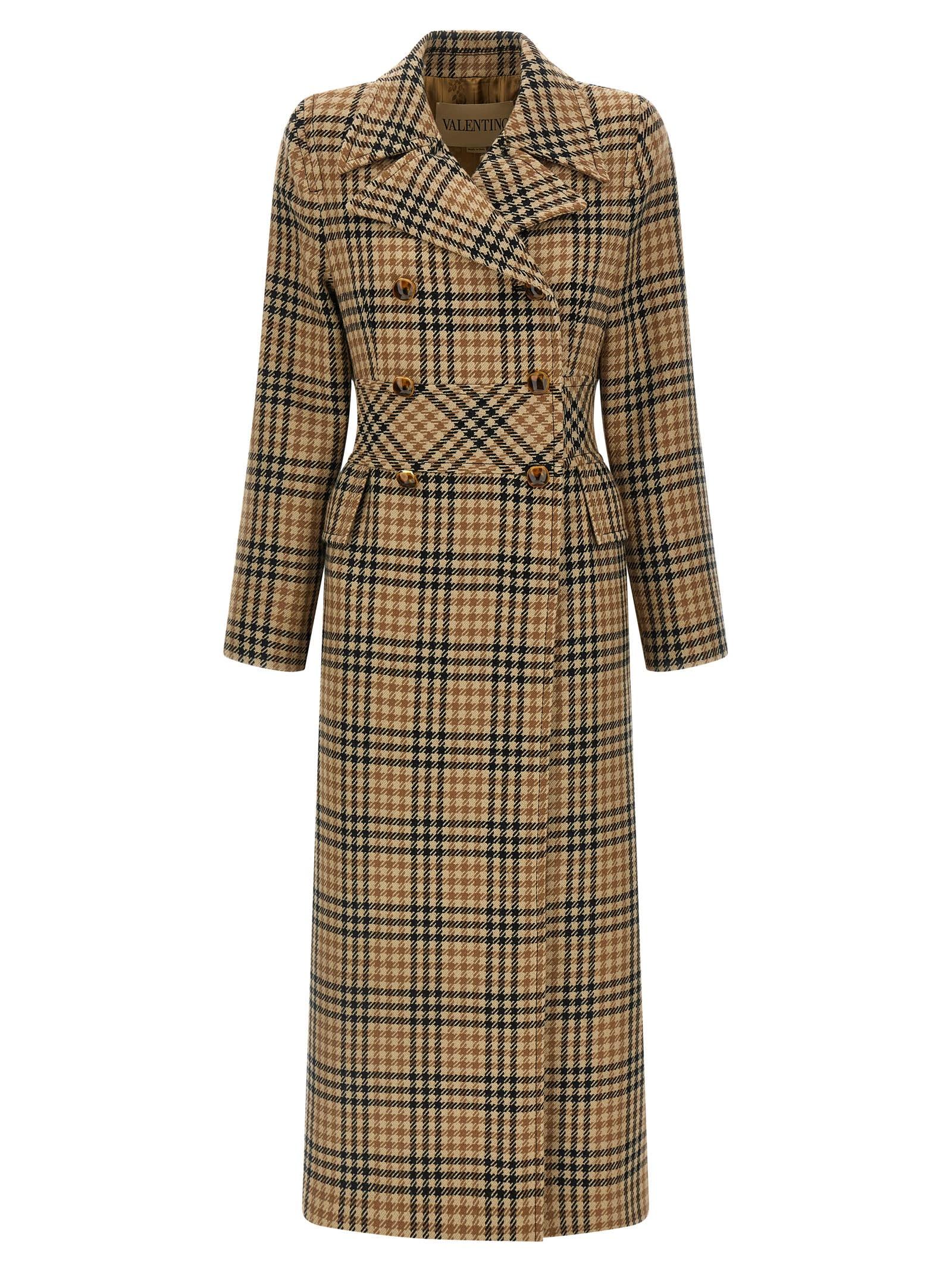 valentino garavani houndstooth wool coat