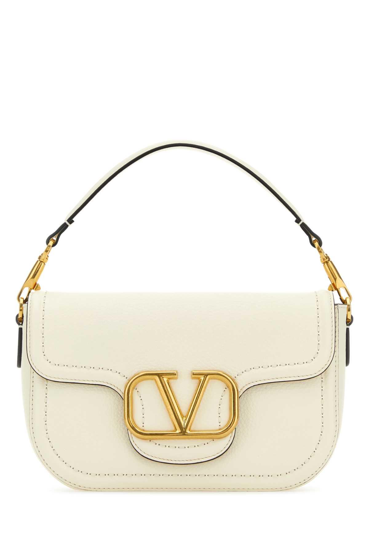 valentino garavani ivory leather alltime shoulder bag