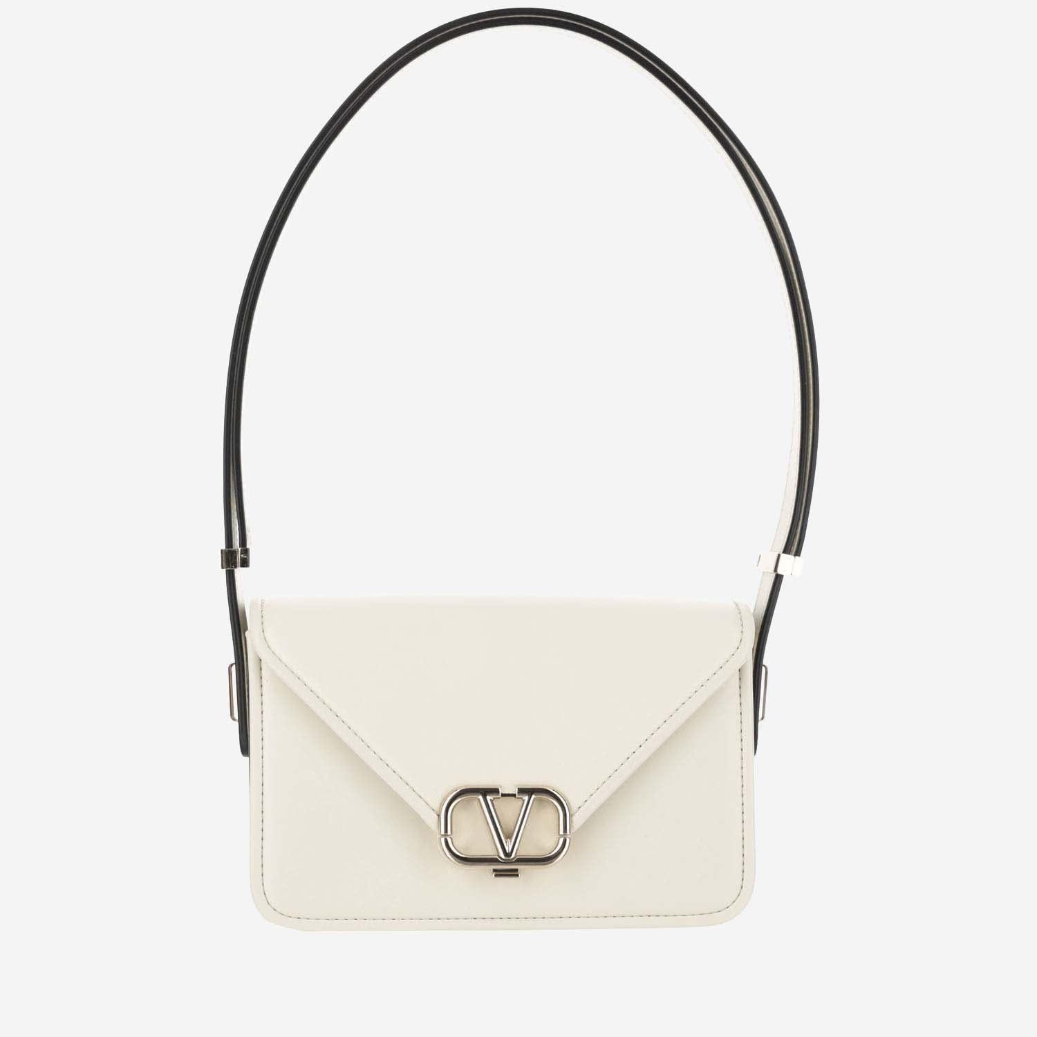 valentino garavani ivory leather vlogo crossbody bag