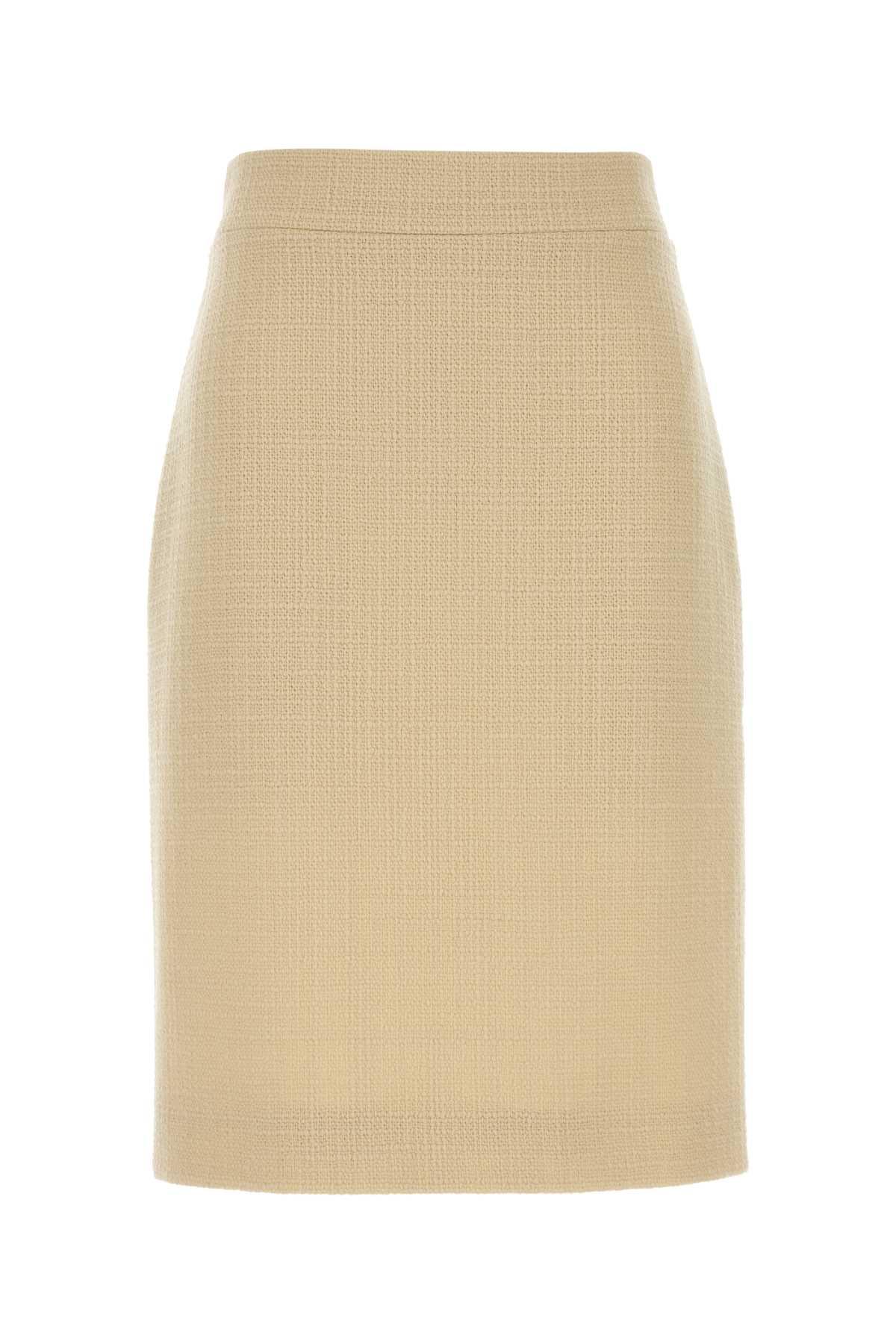 valentino garavani ivory tweed skirt