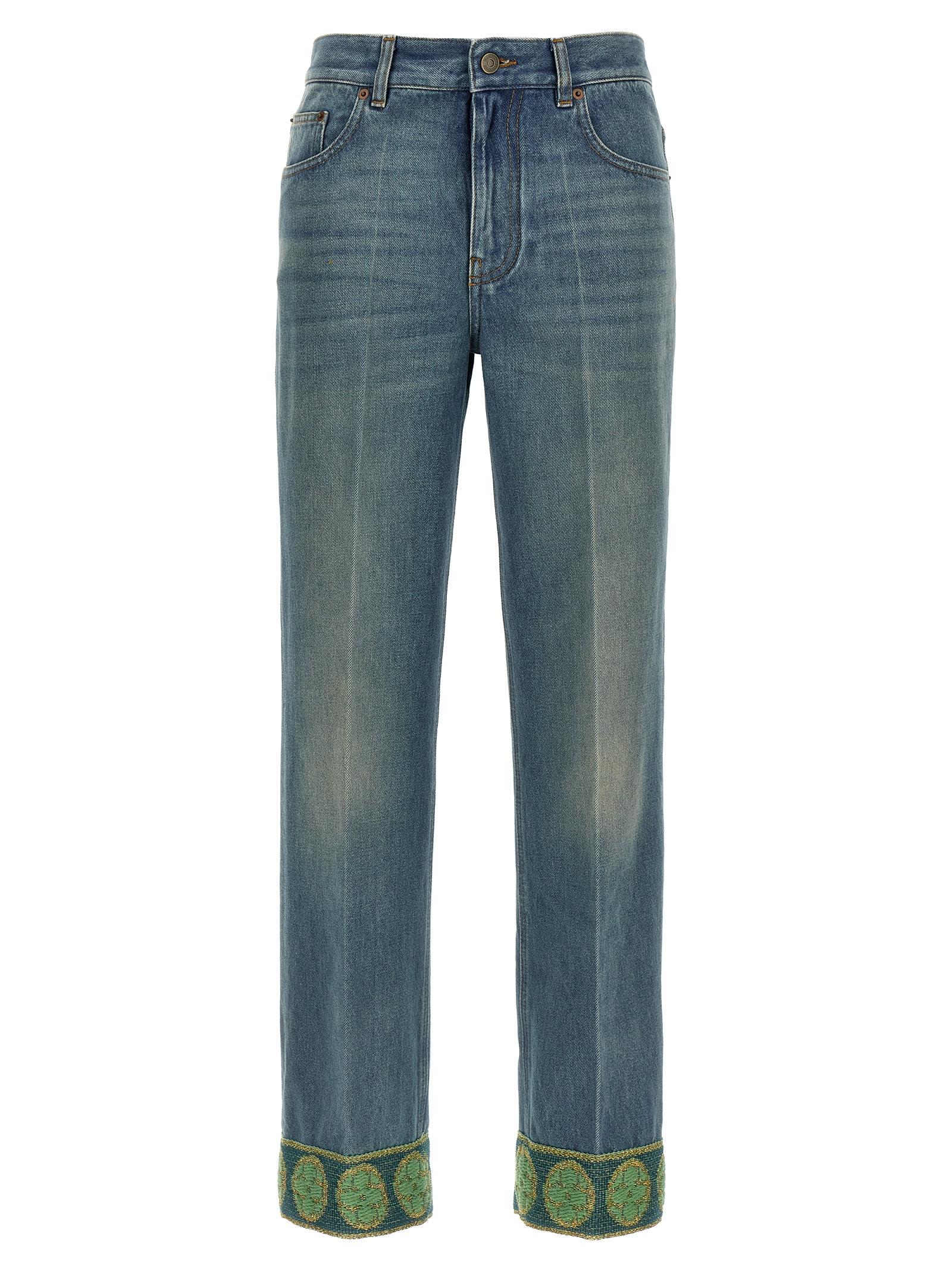 valentino garavani jacquard jeans