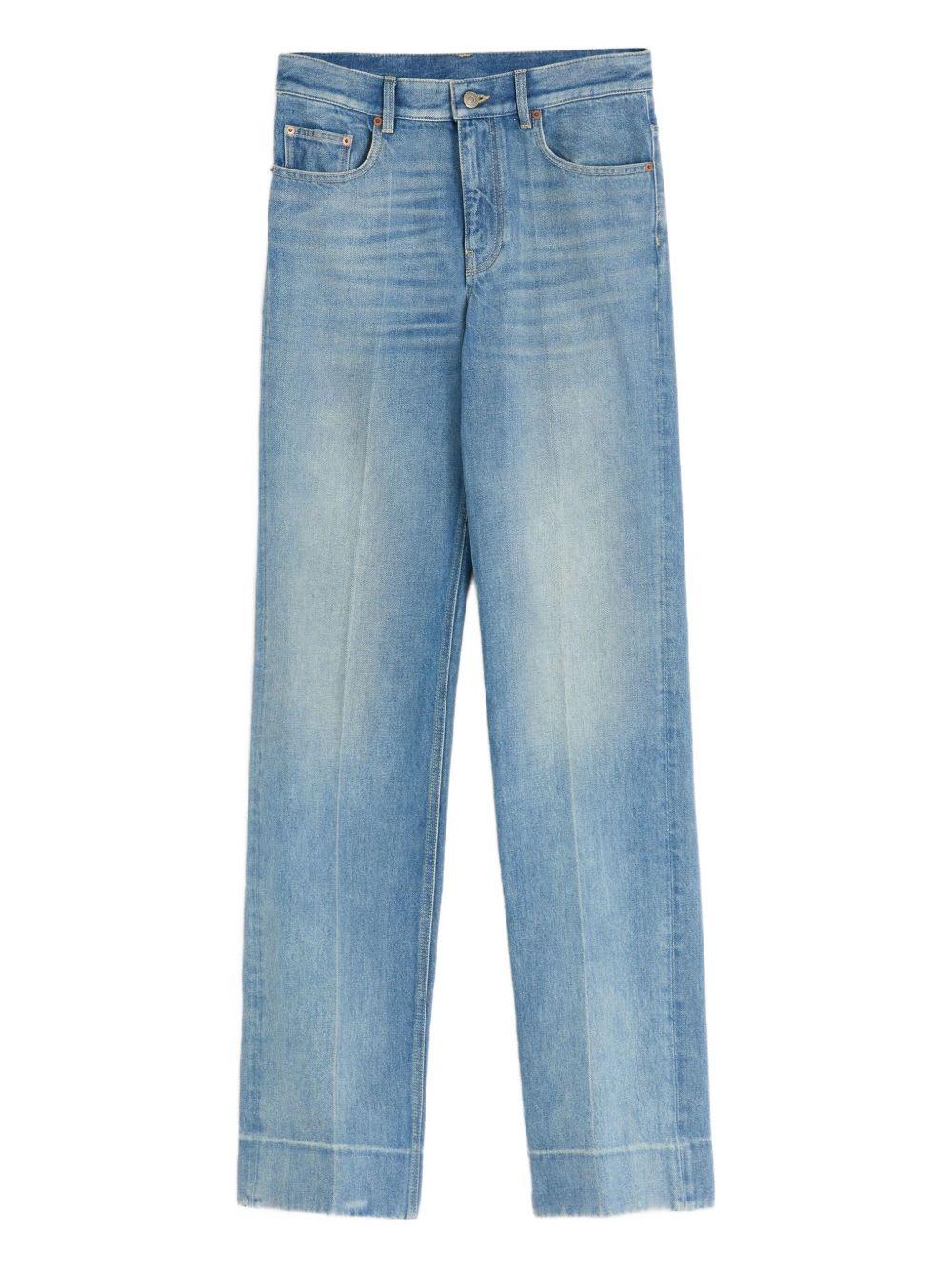 valentino garavani jeans with logo appliqué