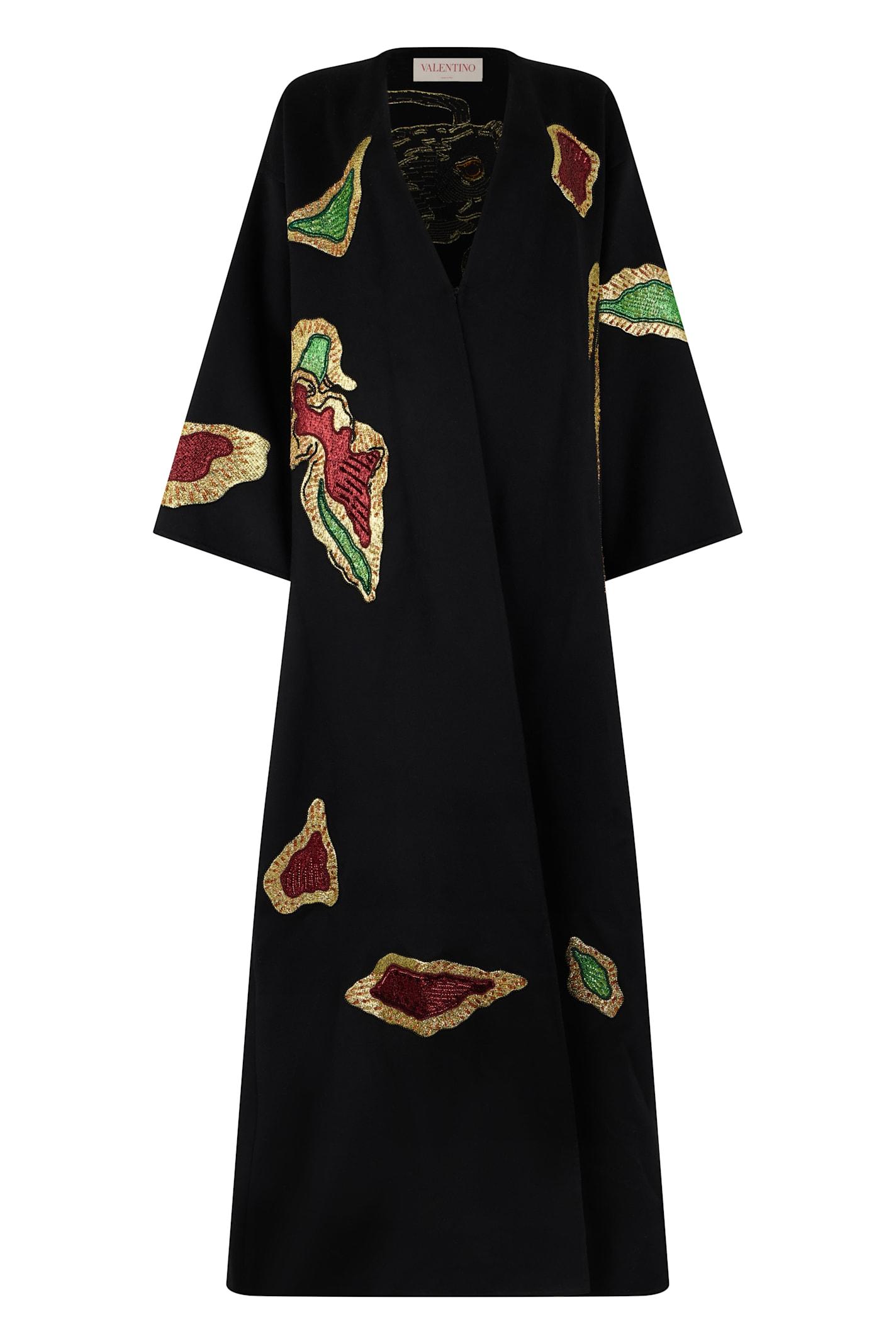 valentino garavani kimono-style coat with sleeves