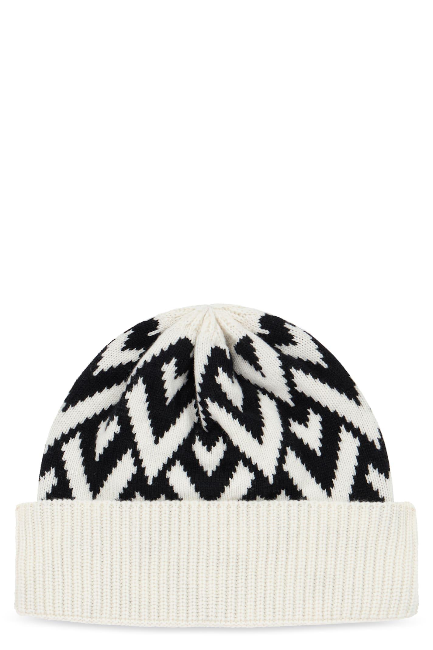 valentino garavani knitted beanie