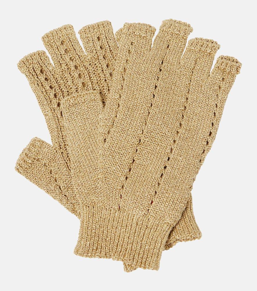 valentino garavani knitted fingerless gloves