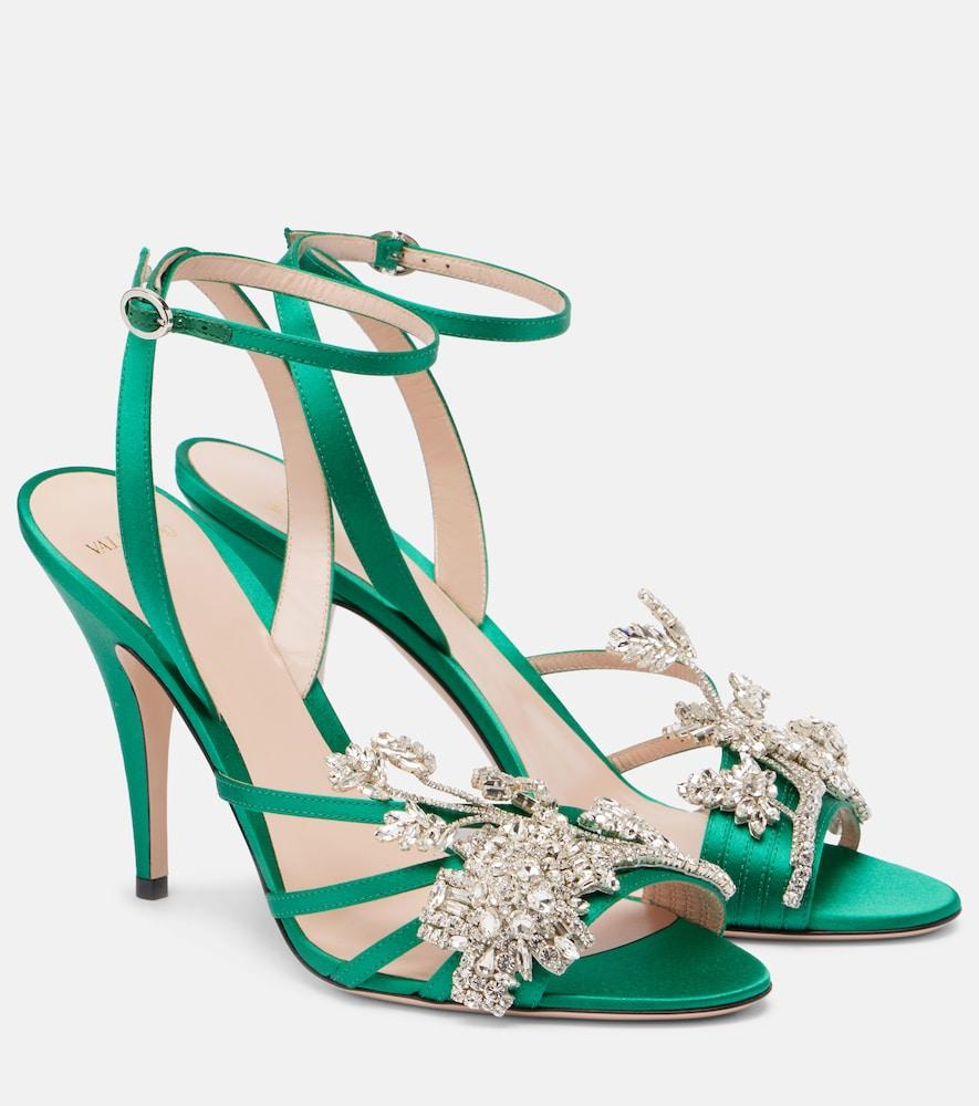 valentino garavani ladycrush 100 embellished satin sandals