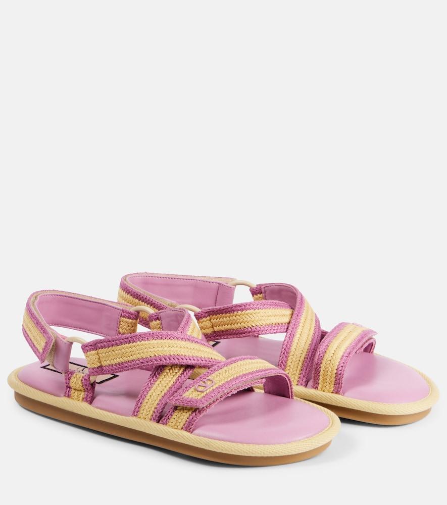 valentino garavani lake powell crochet sandals