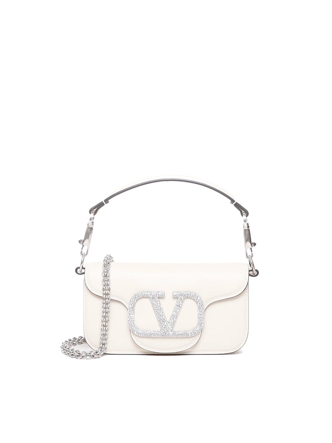 valentino garavani locò shoulder bag with jeweled logo