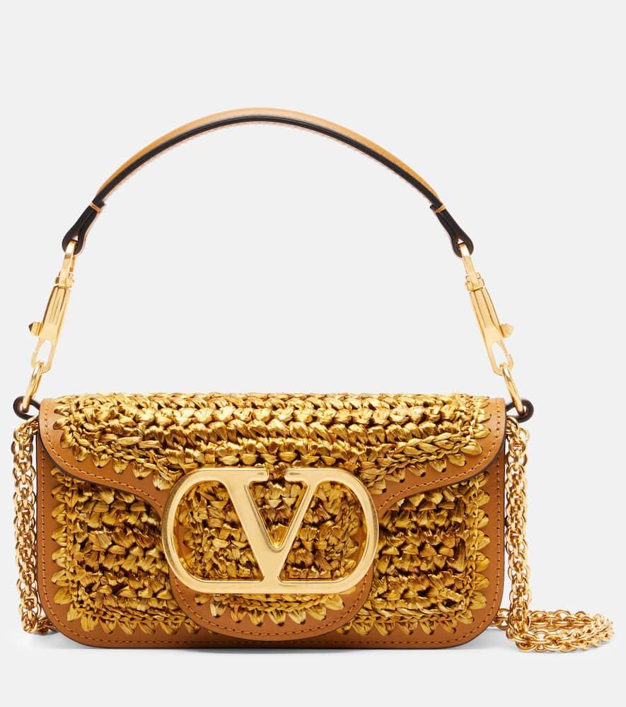valentino garavani locò small crochet shoulder bag