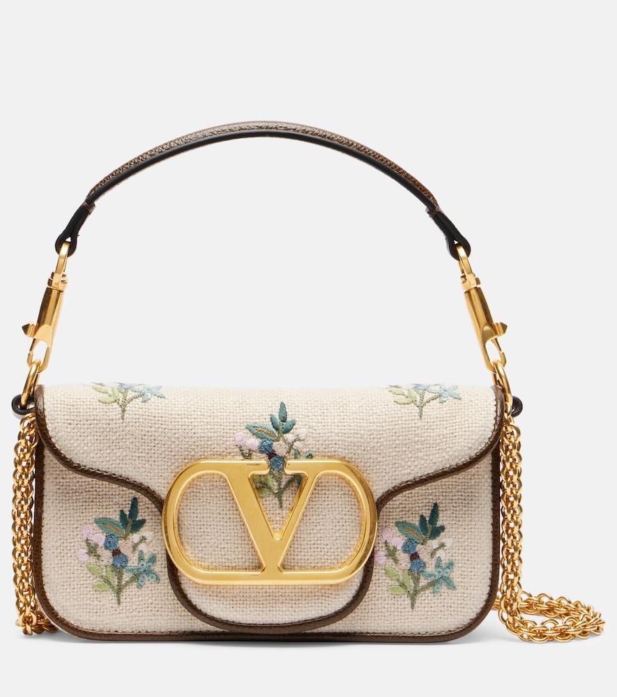 valentino garavani locò small embroidered top