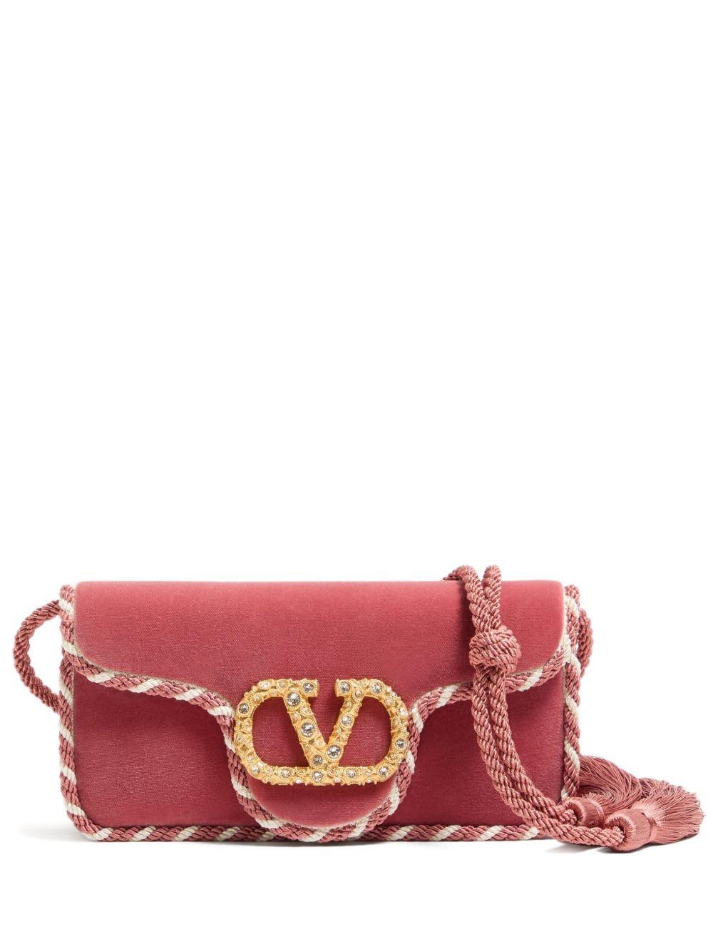 valentino garavani locò velvet clutch