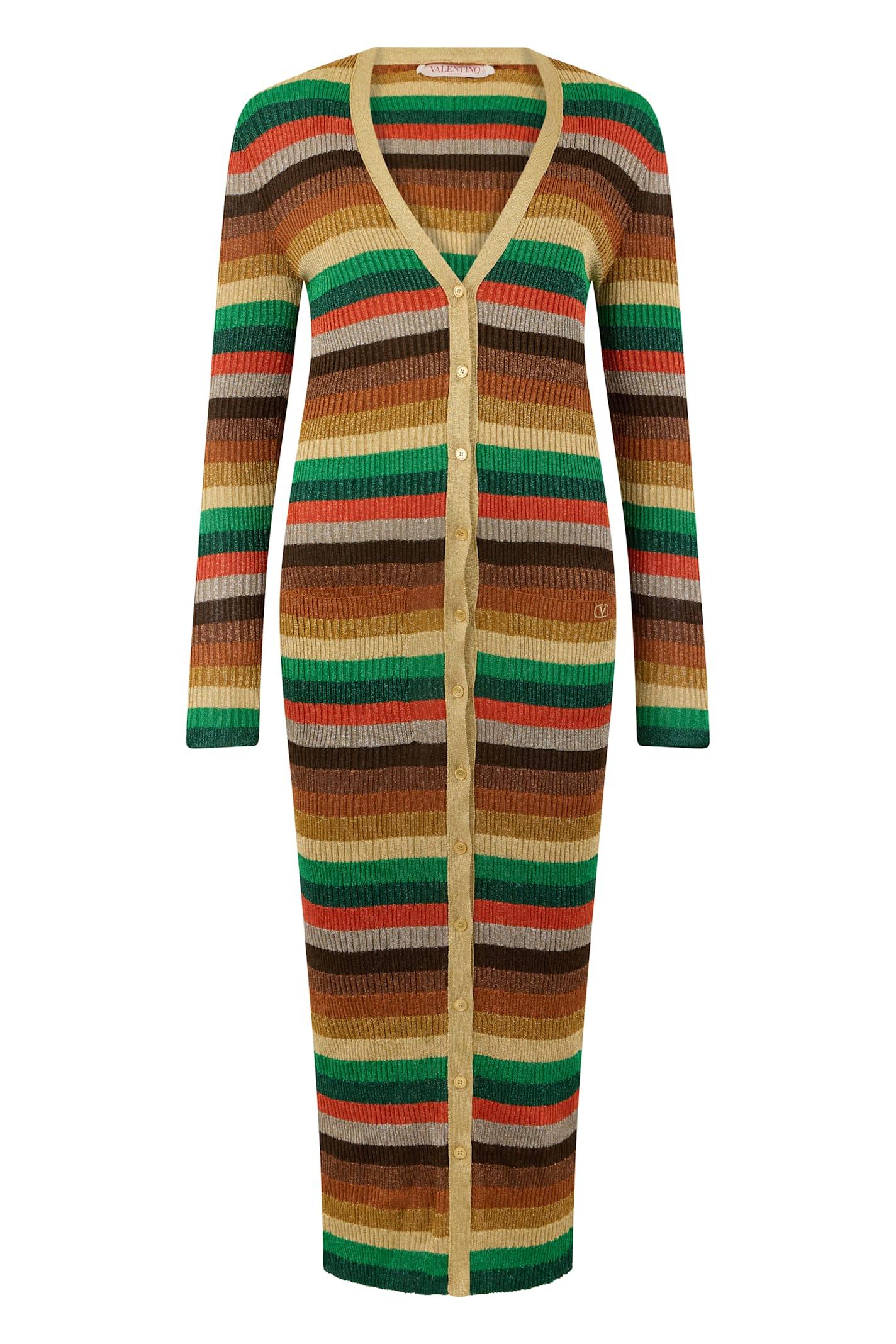 valentino garavani long knitted cardigan