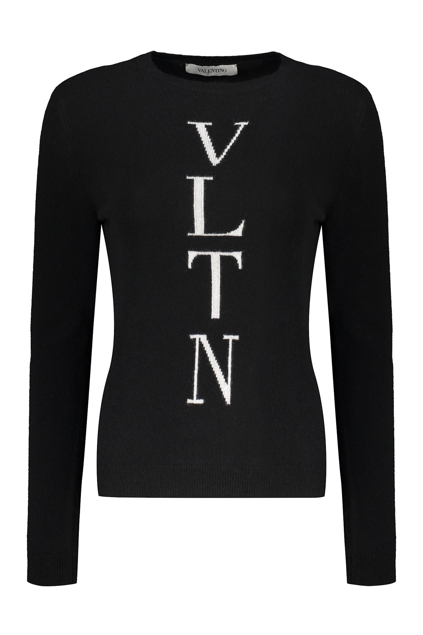 valentino garavani long sleeve crew-neck sweater