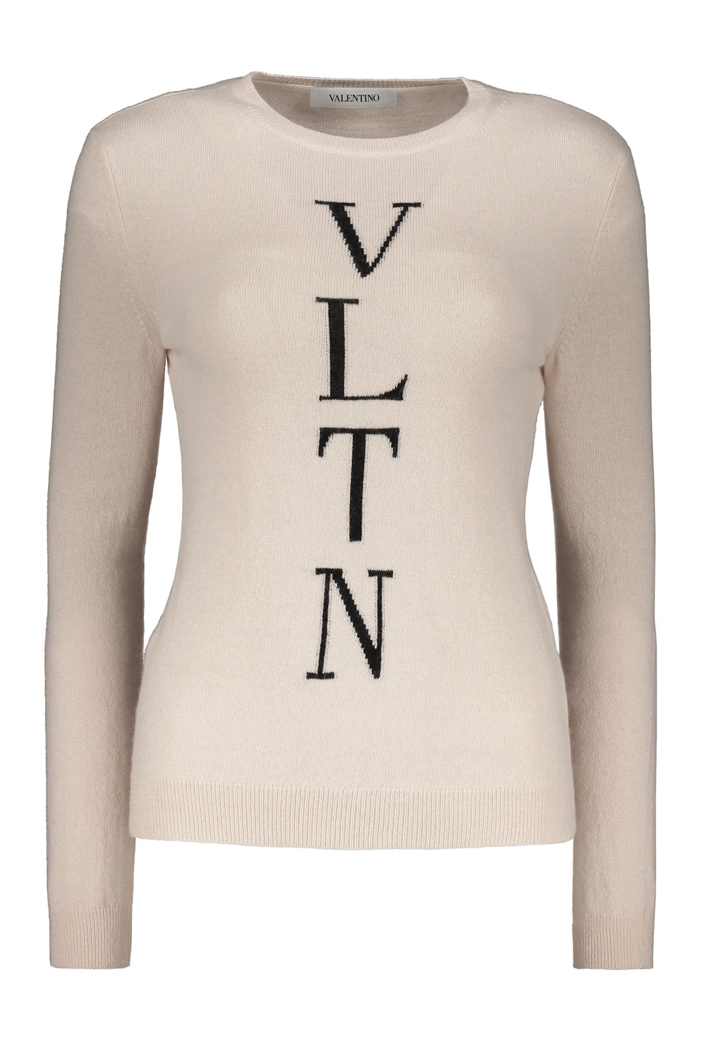 valentino garavani long sleeve crew-neck sweater