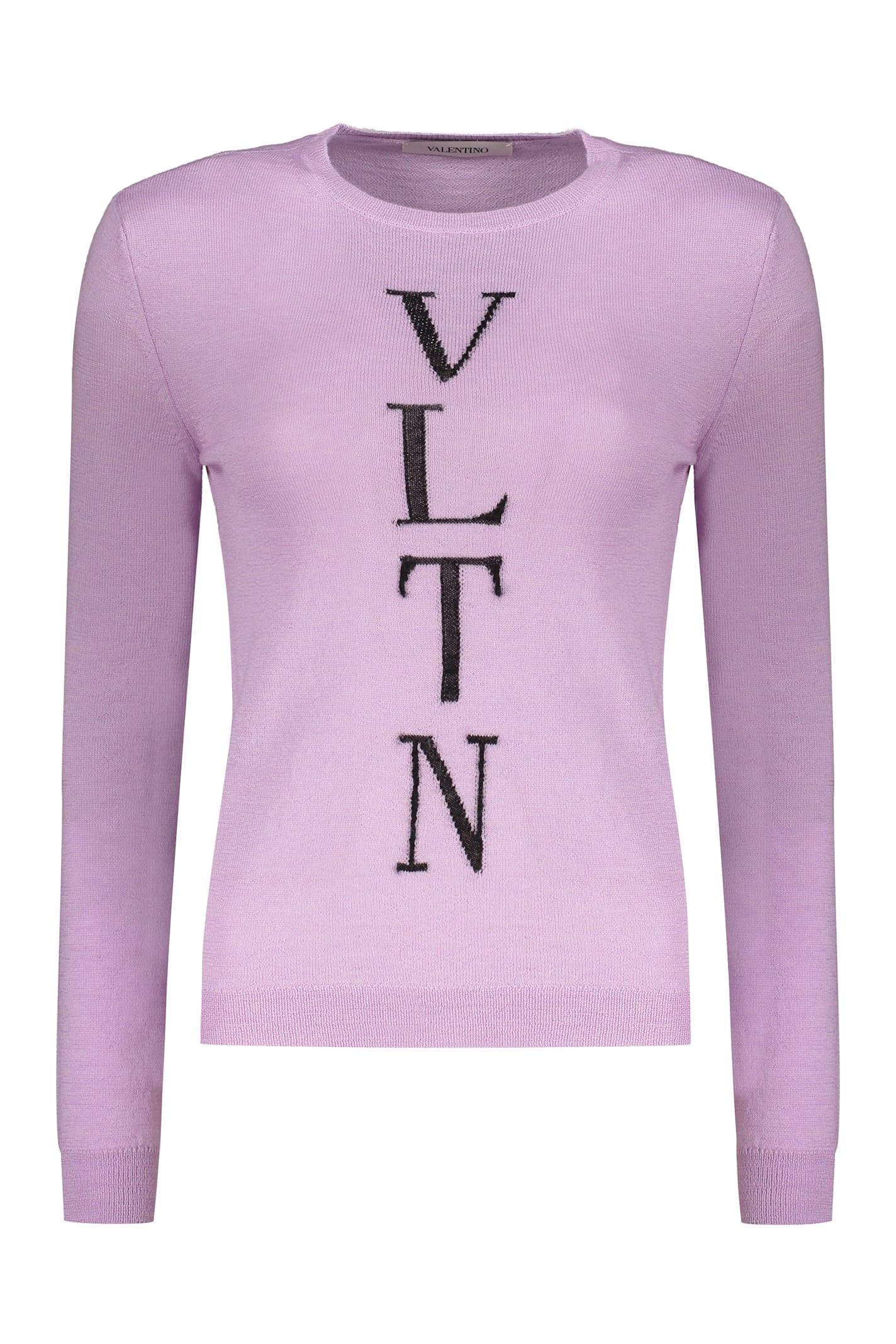 valentino garavani long sleeve crew-neck sweater