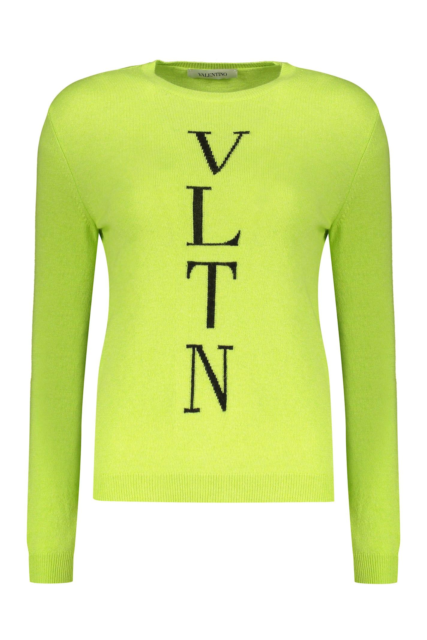 valentino garavani long sleeve crew-neck sweater