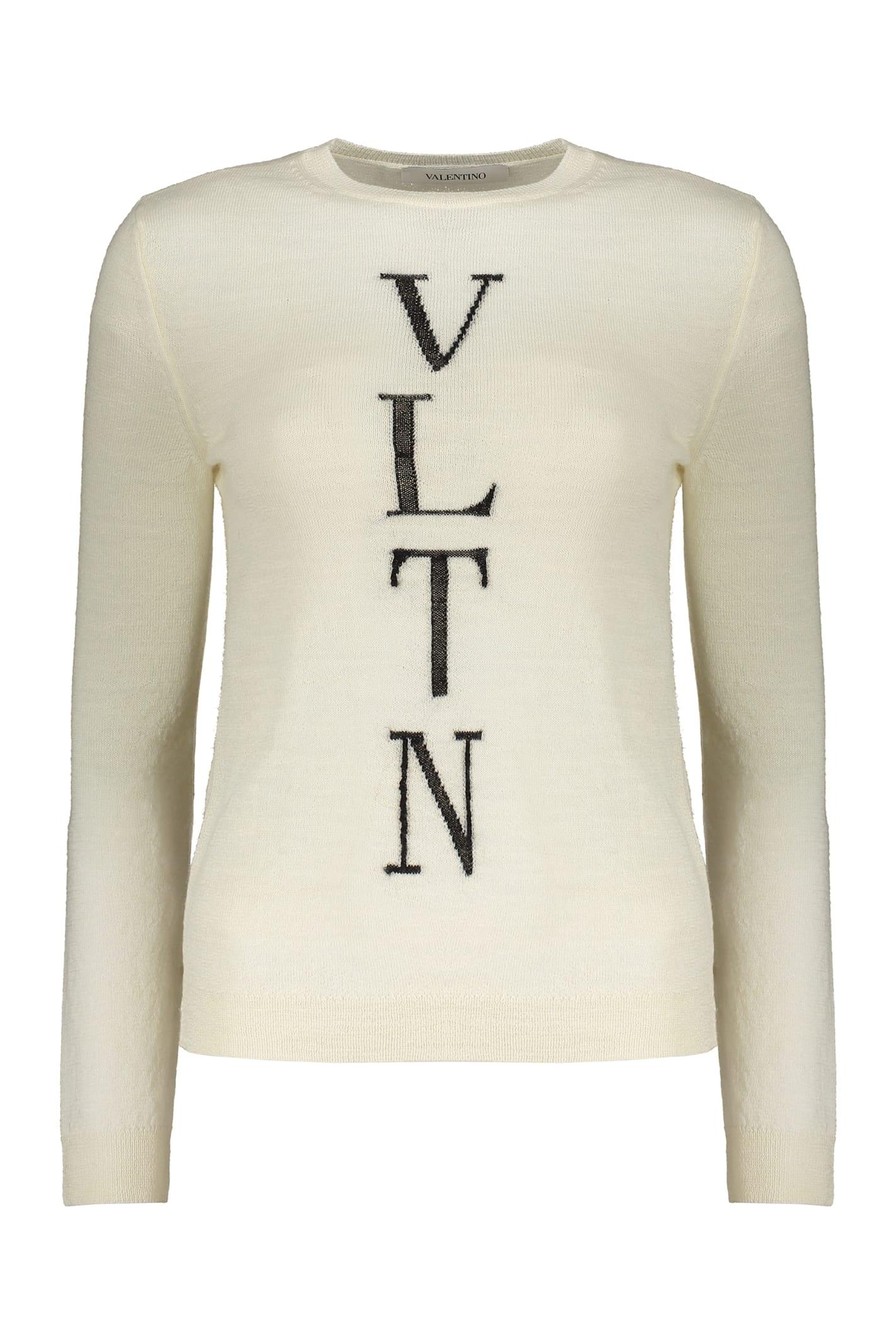 valentino garavani long sleeve crew-neck sweater
