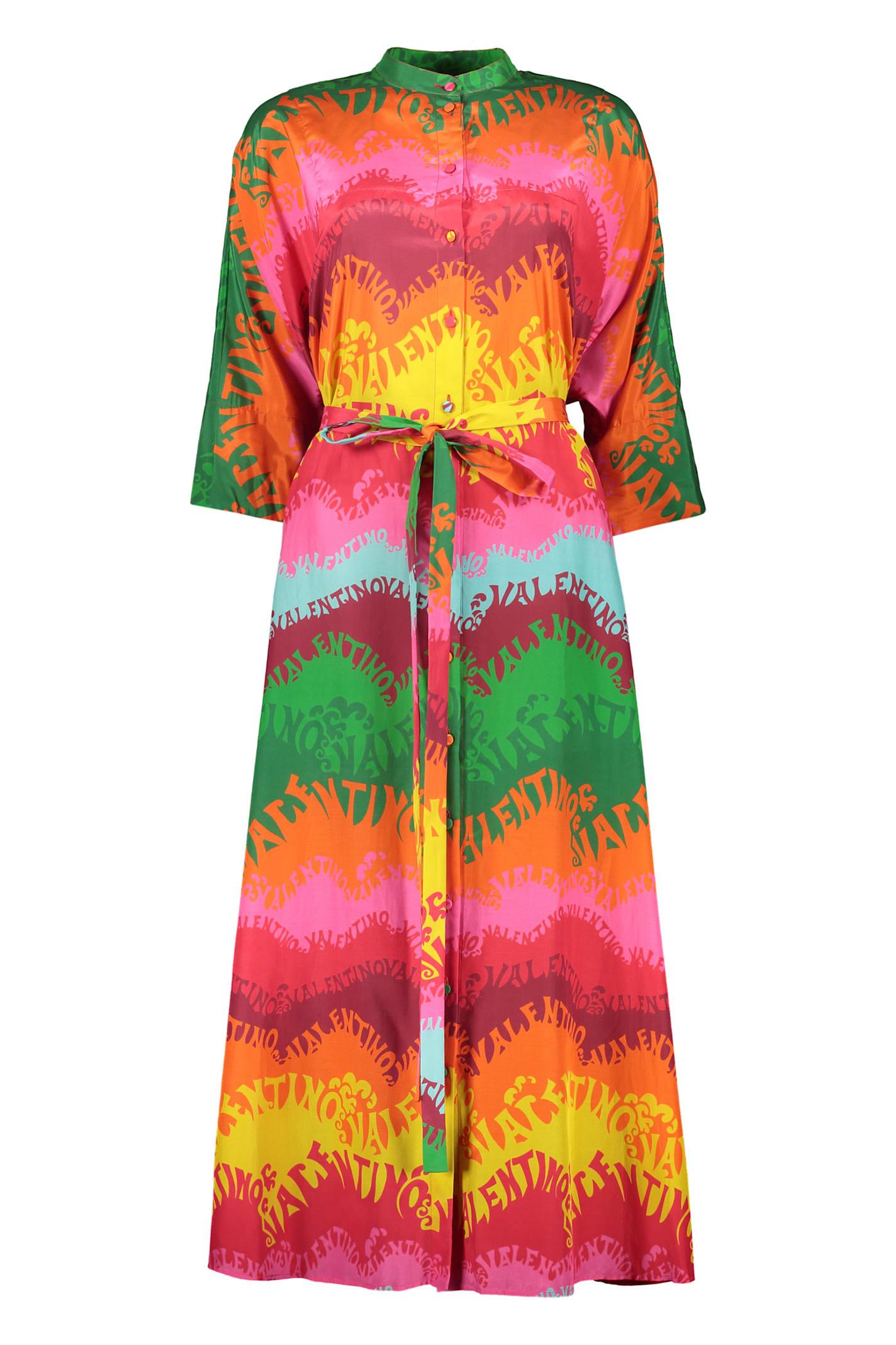 valentino garavani long striped summer dress