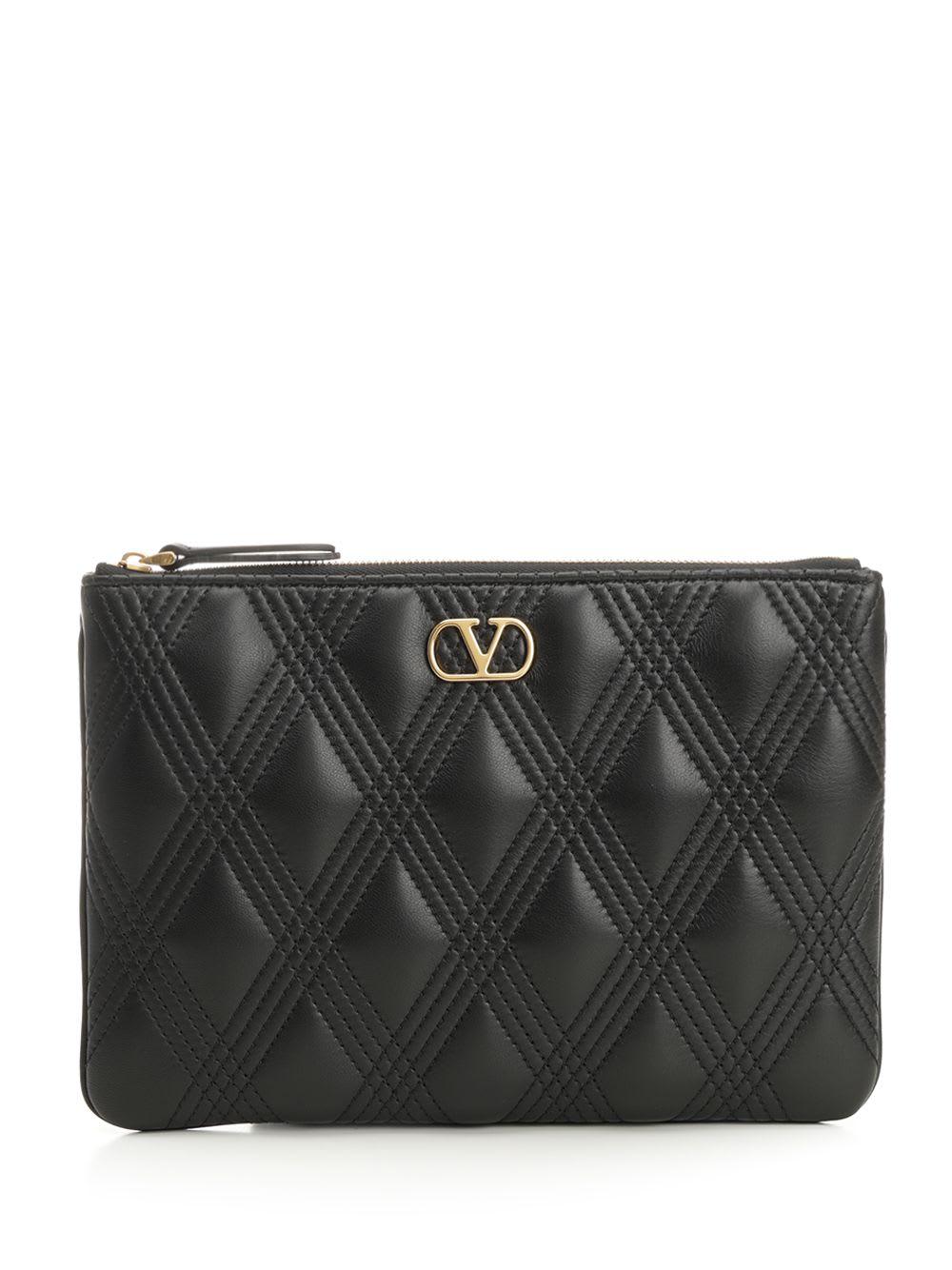 valentino garavani medium quiltie 67 clutch bag