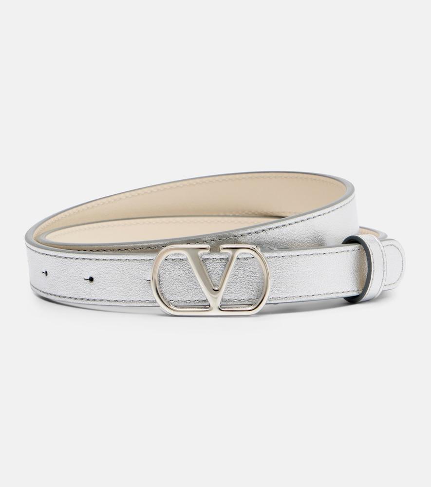 valentino garavani metallic leather belt