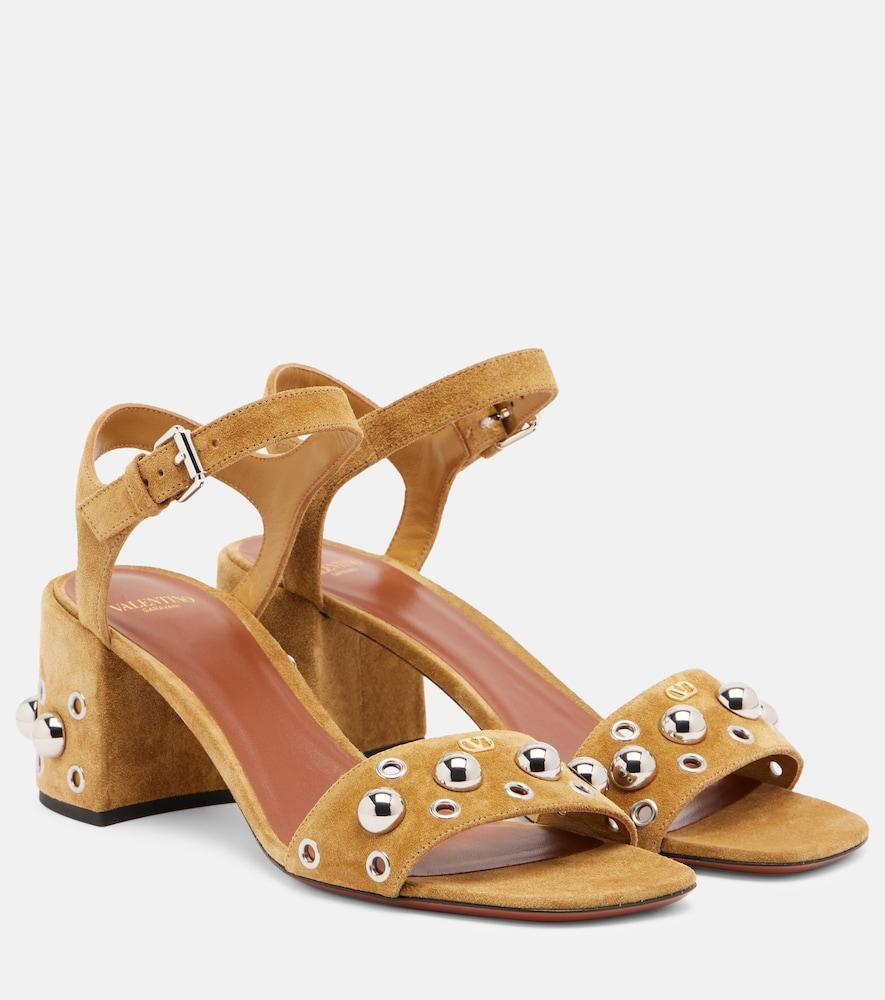 valentino garavani nellcôte 60 studded suede sandals