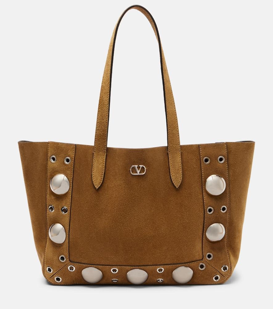 valentino garavani nellcôte medium suede tote bag