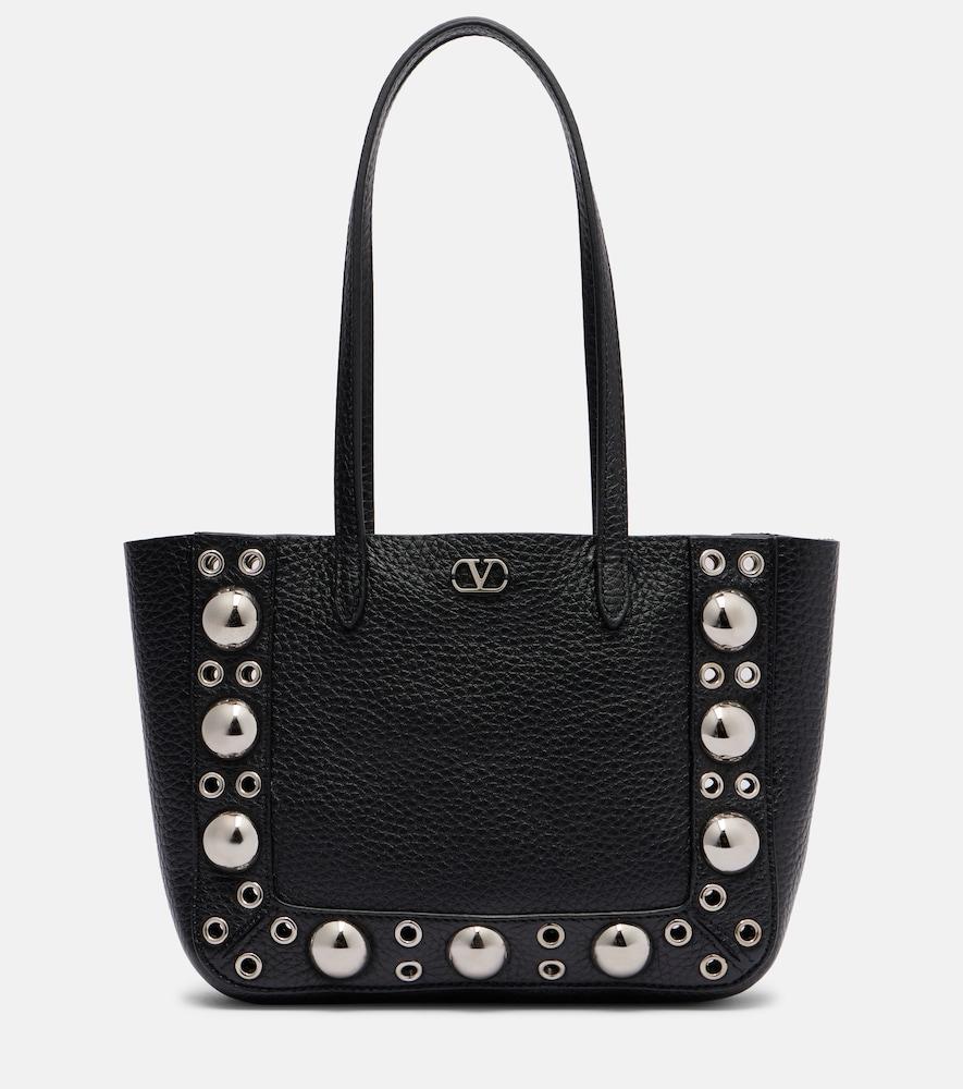 valentino garavani nellcôte mini embellished leather shopper