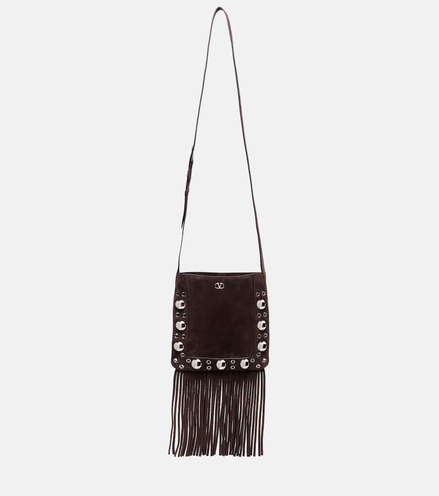 valentino garavani nellcôte small fringed suede shoulder bag