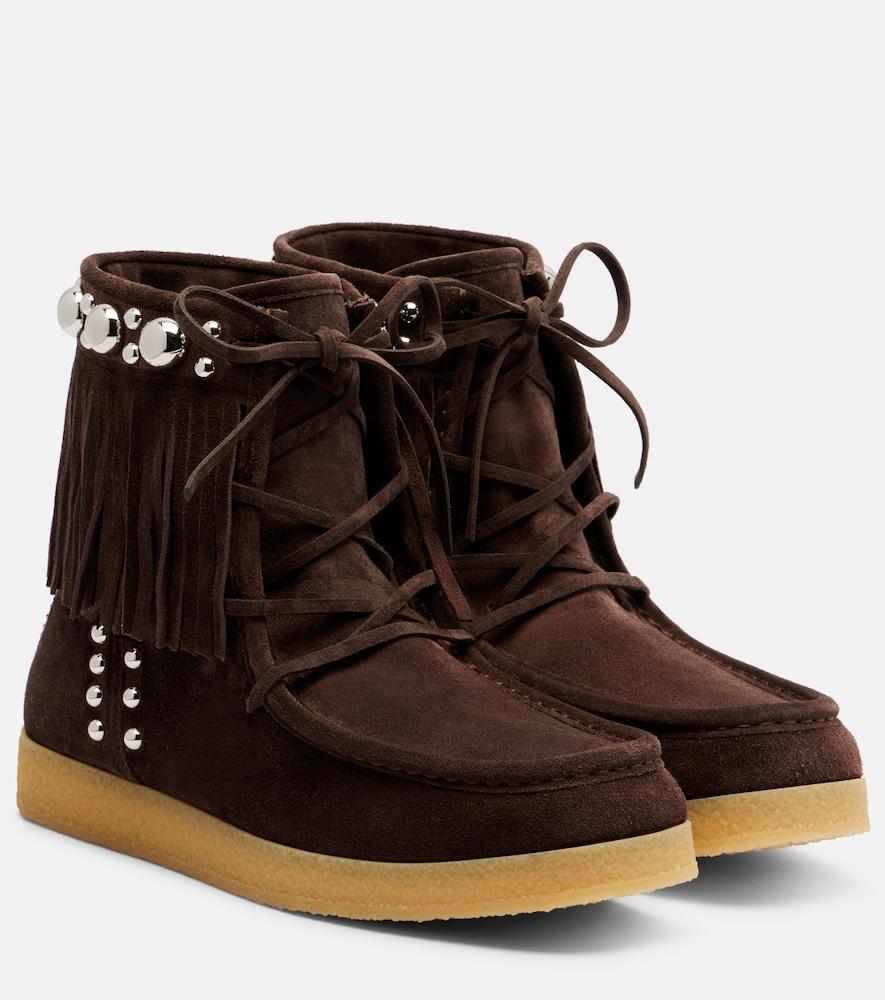 valentino garavani nellcôte studded suede ankle boots