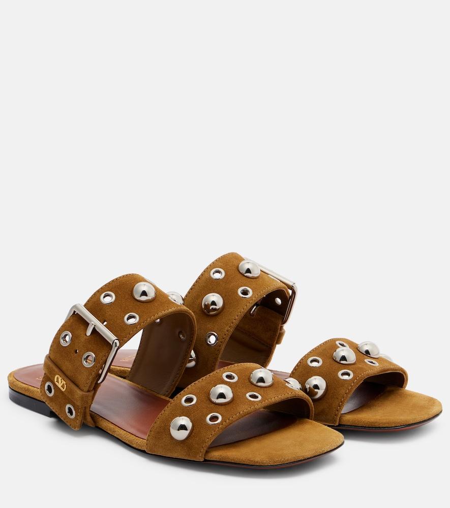 valentino garavani nellcôte studded suede sandals