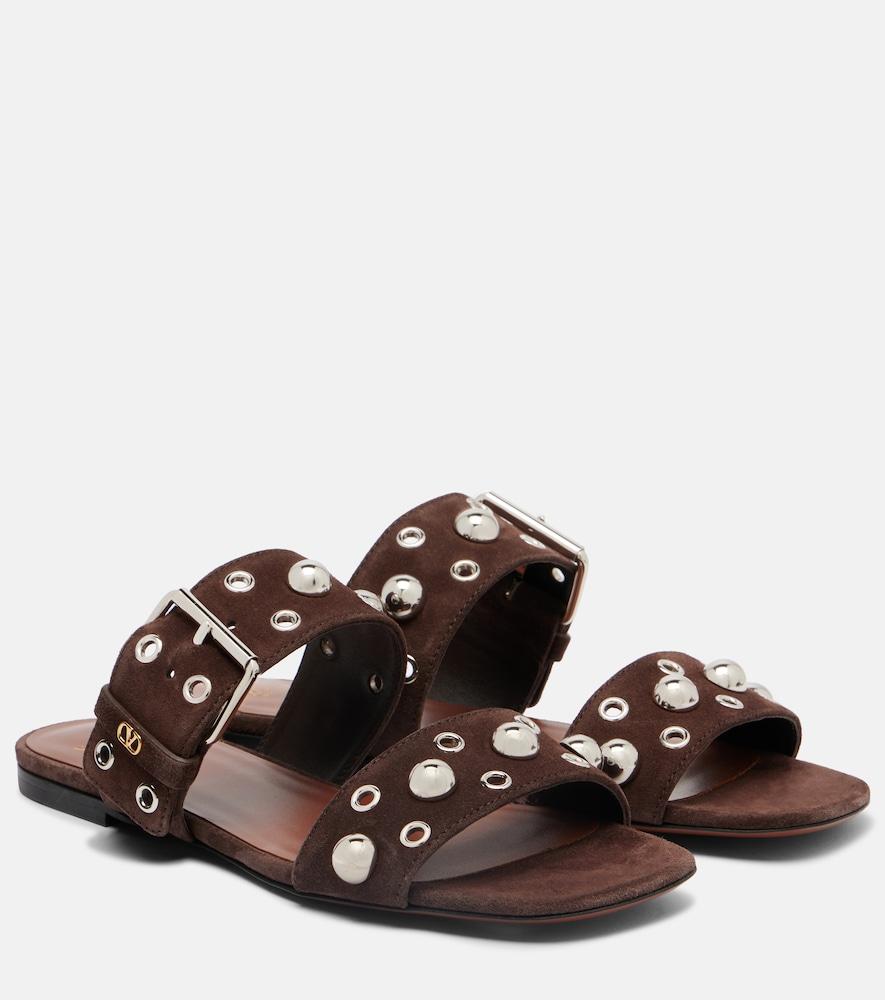 valentino garavani nellcote studded suede sandals
