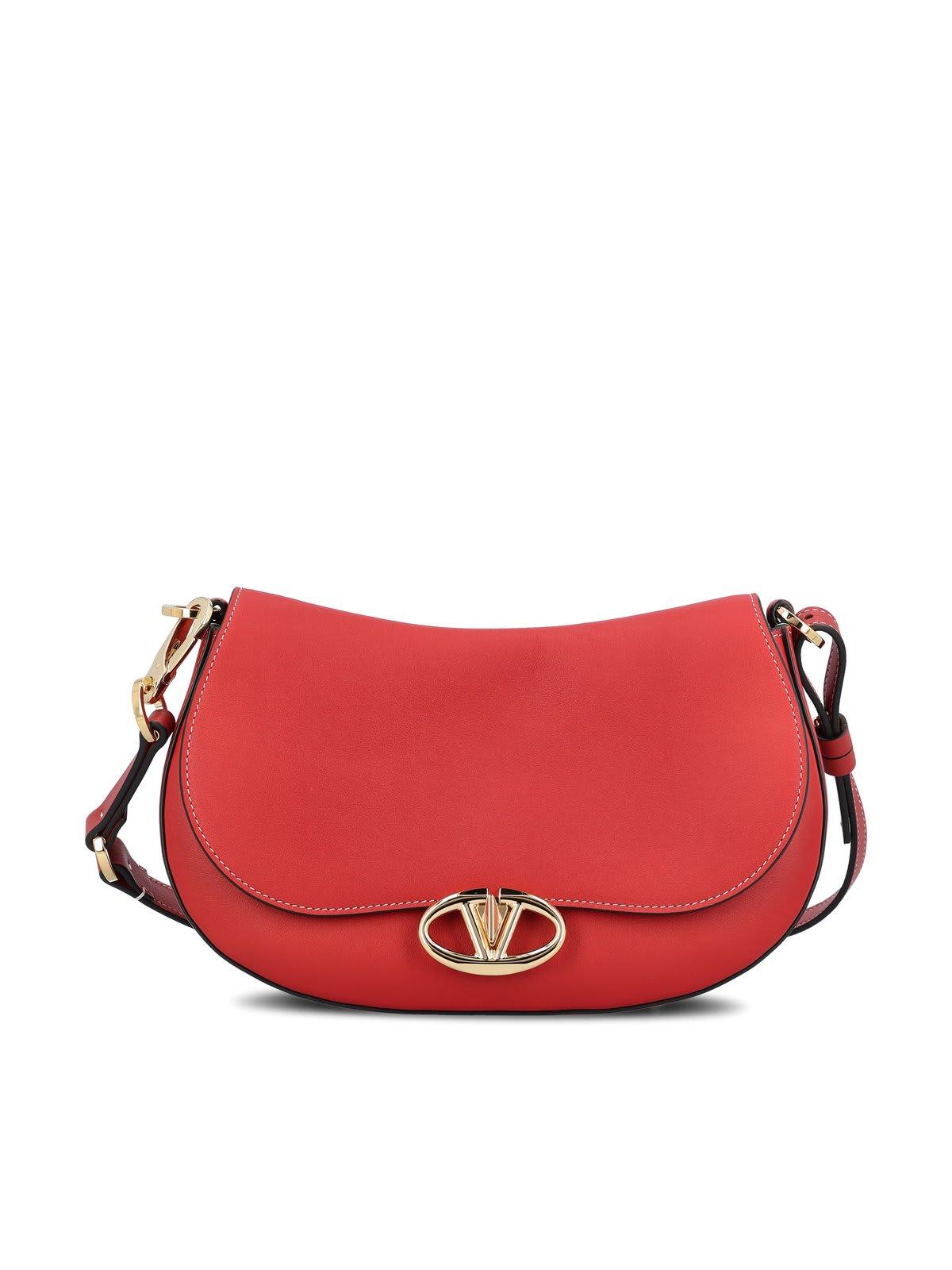 valentino garavani ohval foldover top shoulder bag