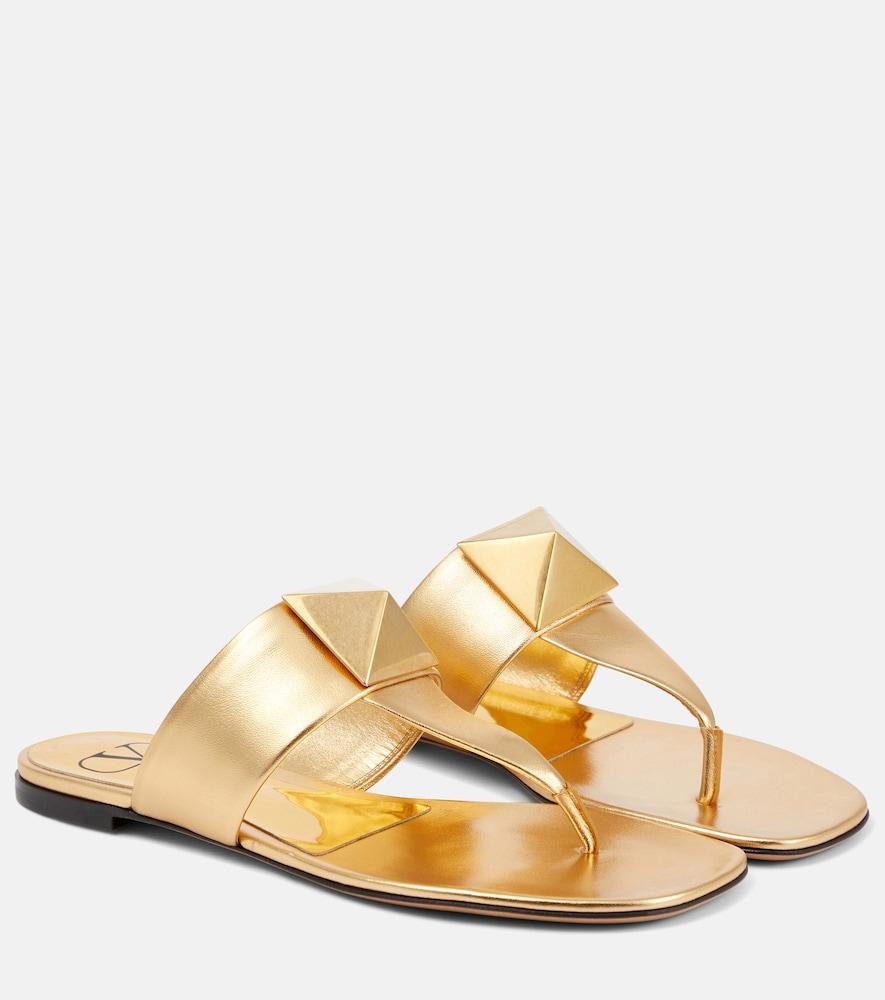 valentino garavani one stud leather thong sandals