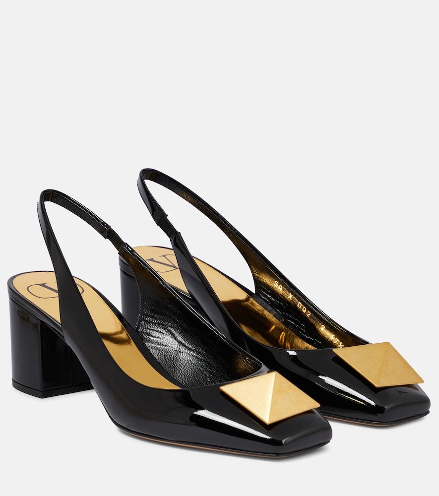 valentino garavani one stud patent leather slingback pumps