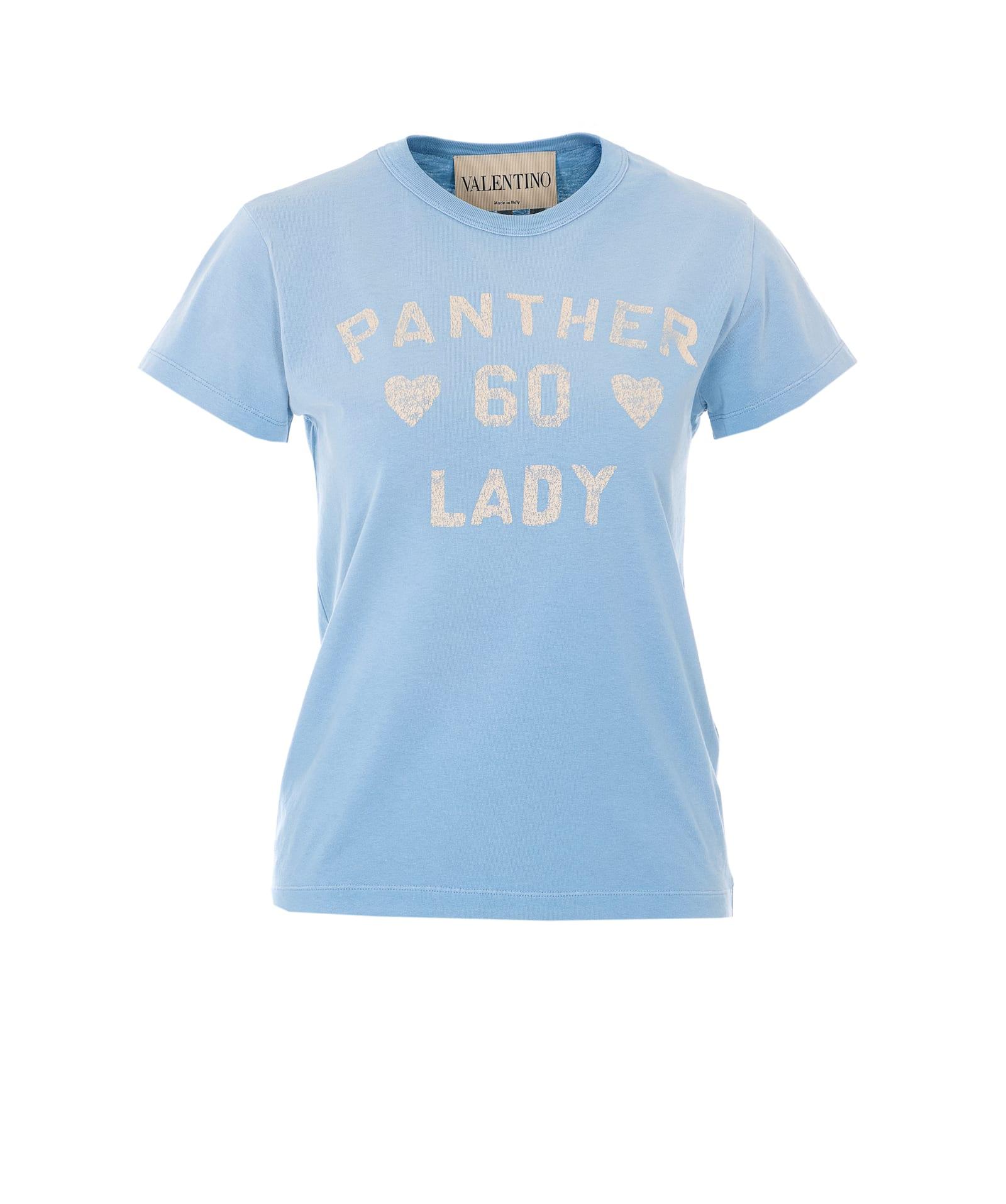 valentino garavani panther lady printed t-shirt