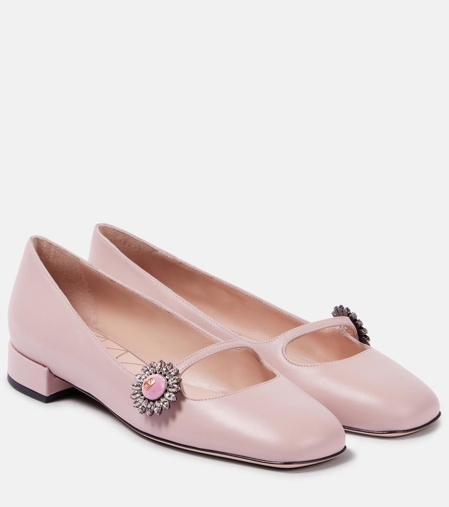 valentino garavani preshoes leather mary jane flats