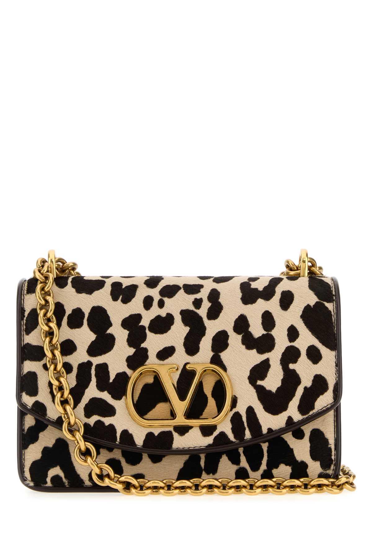valentino garavani printed calf hair vain shoulder bag