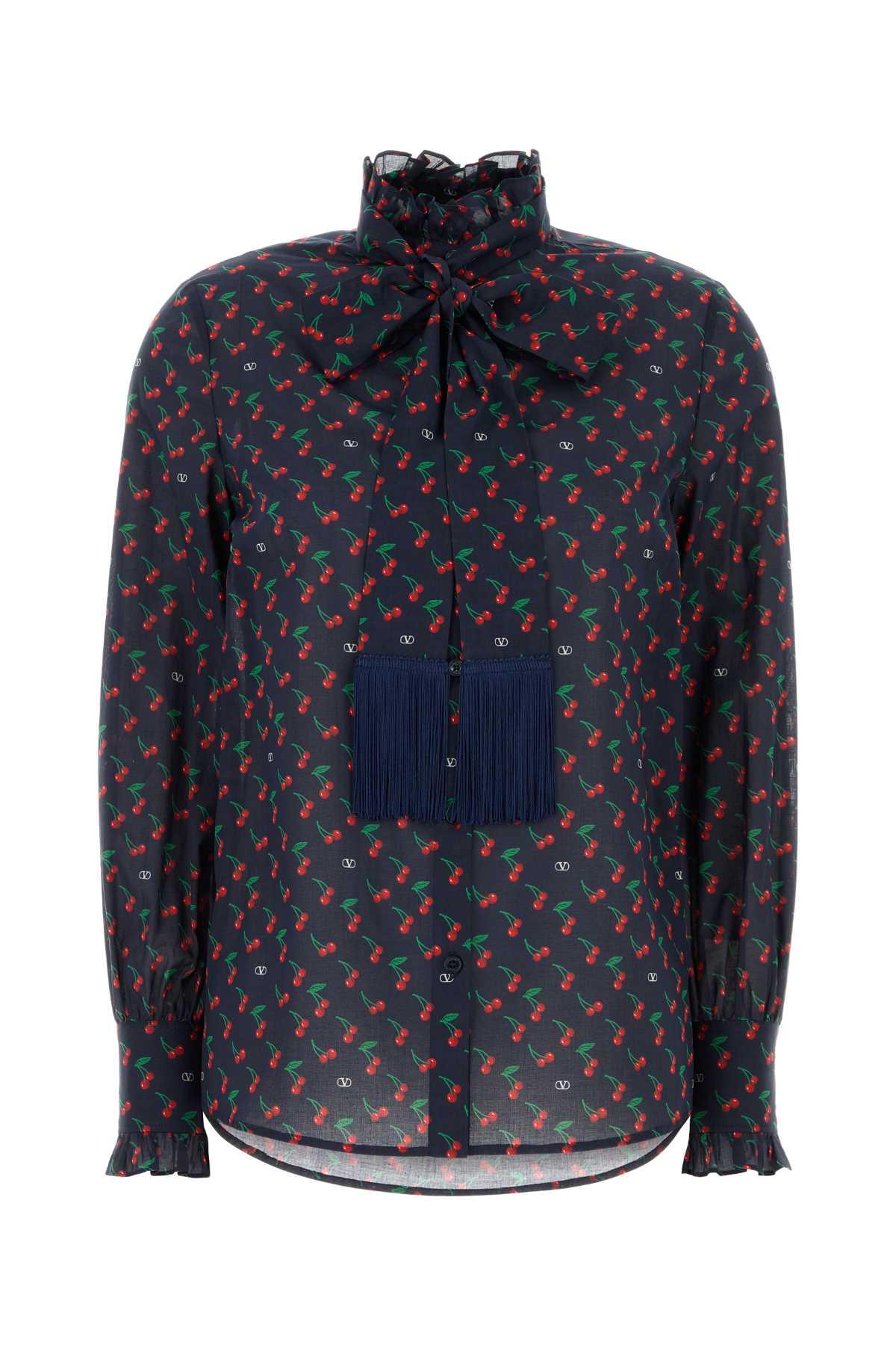 valentino garavani printed cotton shirt