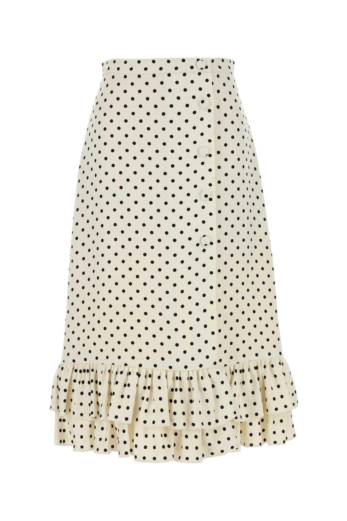 valentino garavani printed viscose skirt
