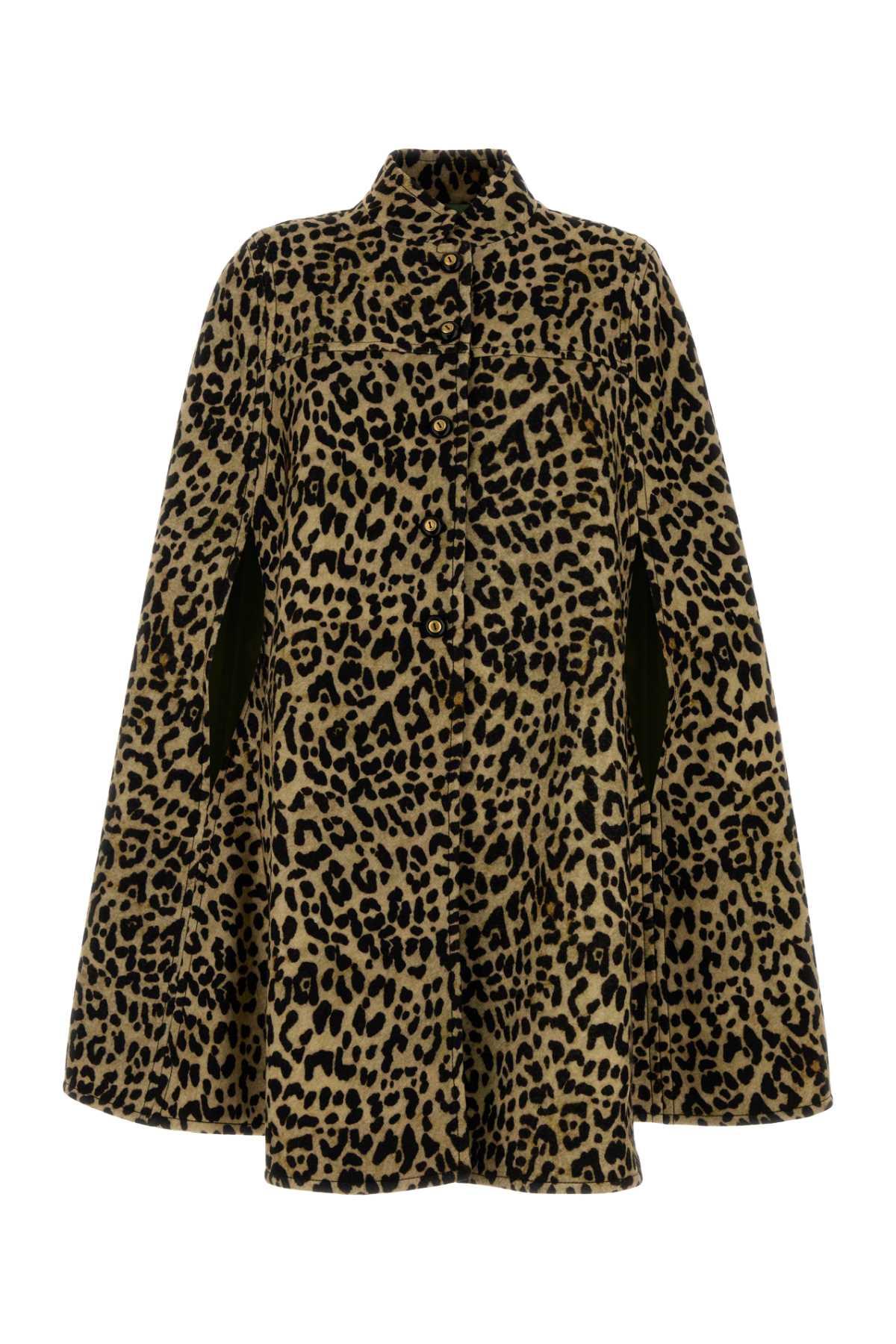 valentino garavani printed wool cape