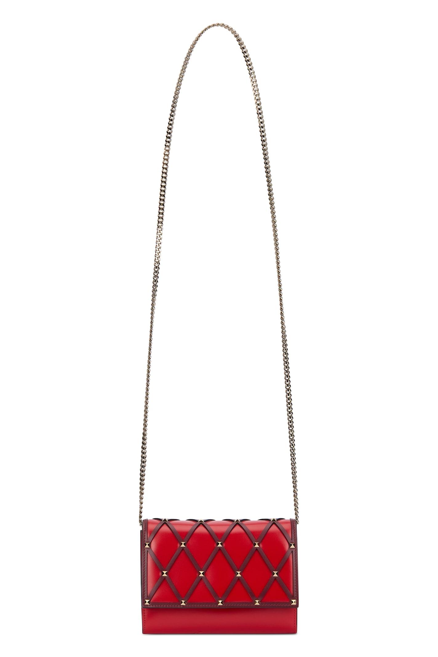 valentino garavani red modern and practical shoulder bag
