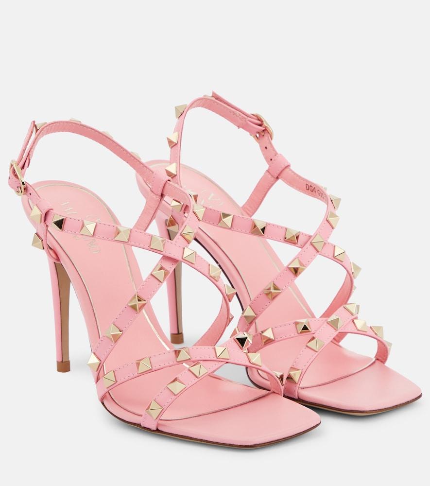 valentino garavani rockstud 100 leather sandals