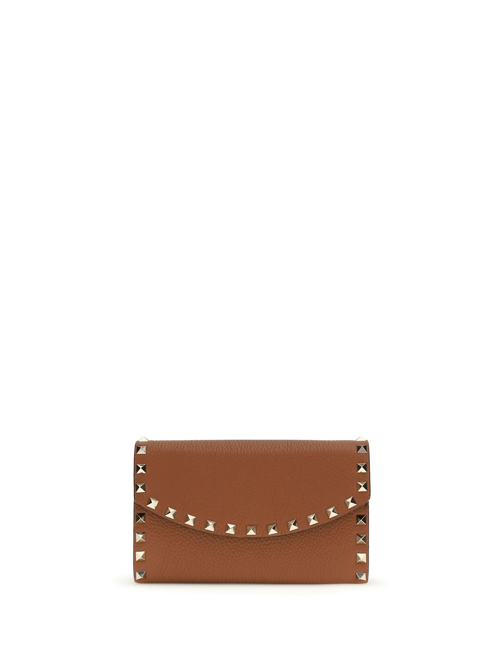 valentino garavani rockstud chain wallet