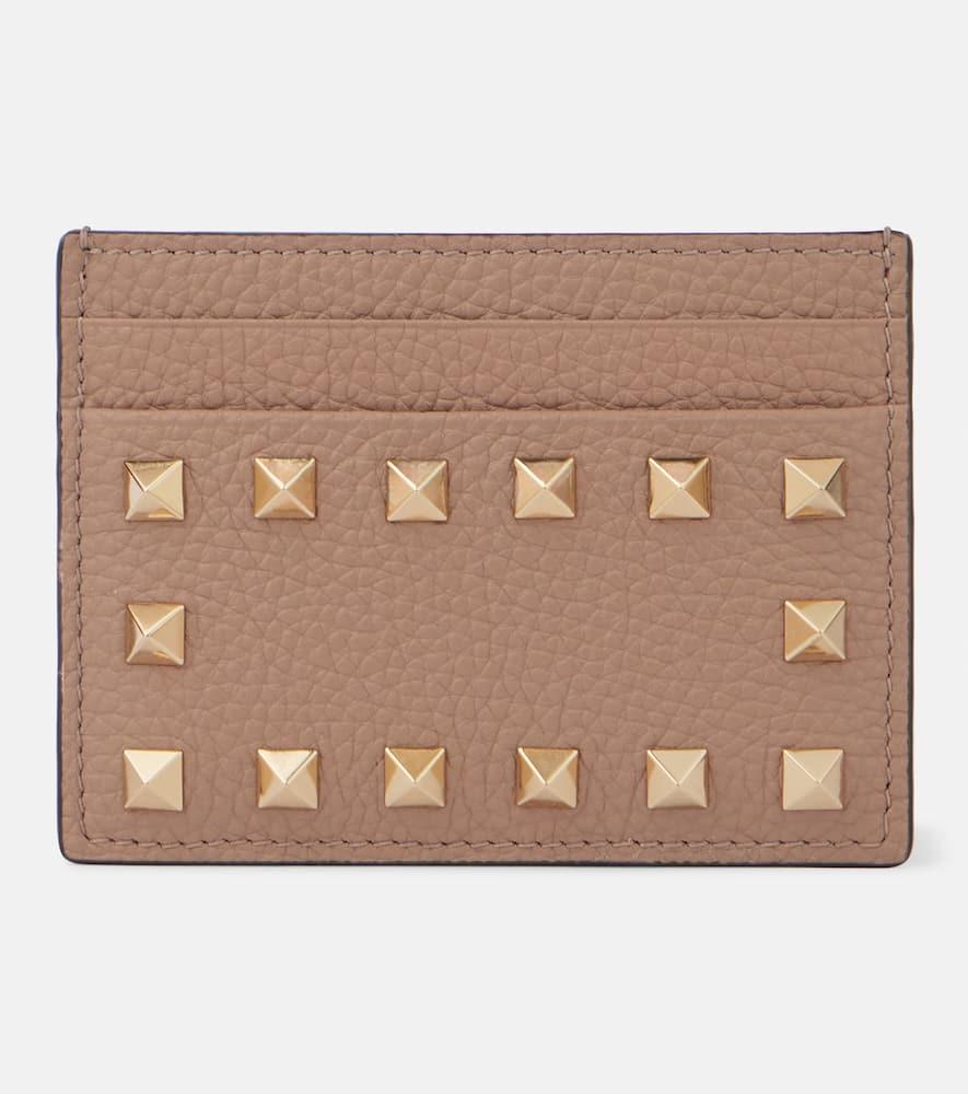 valentino garavani rockstud leather card holder