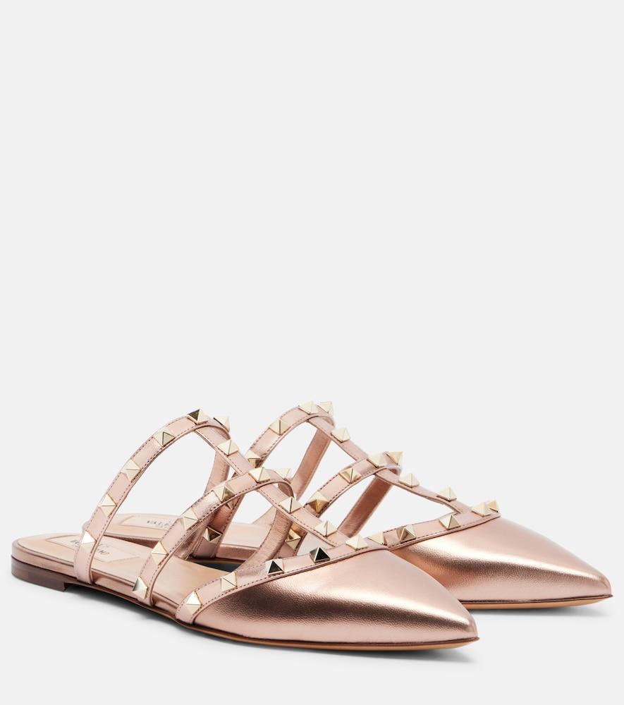 valentino garavani rockstud leather mules