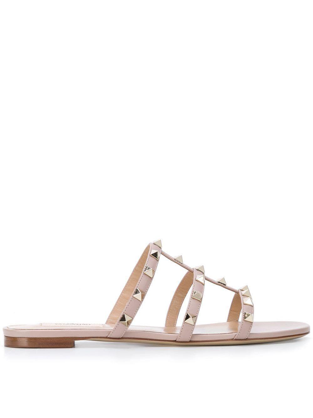valentino garavani rockstud leather sandals