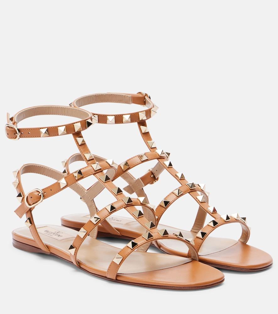 valentino garavani rockstud leather sandals