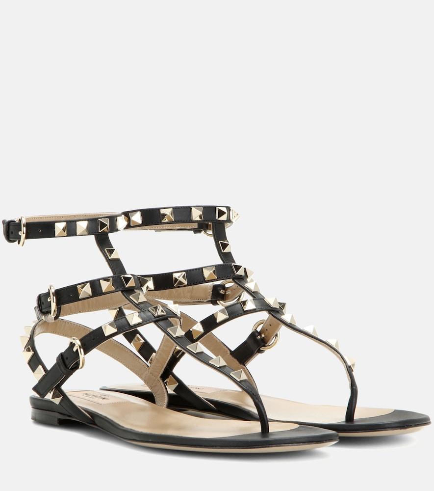 valentino garavani rockstud leather sandals