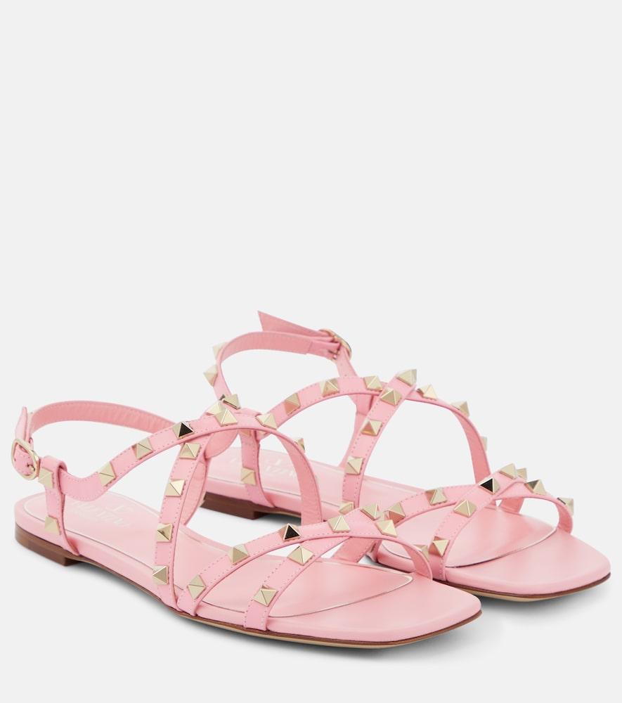valentino garavani rockstud leather sandals